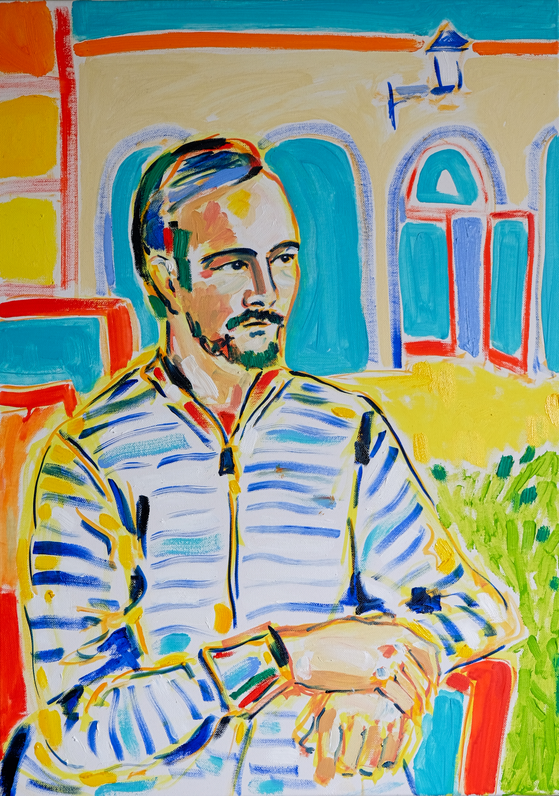 Portrait,
oil on canvas, 2024